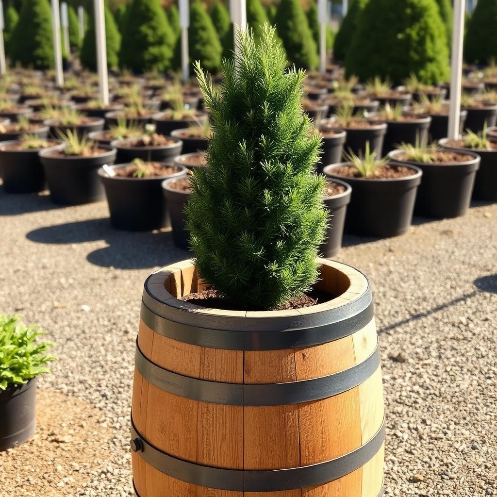 Tall Barrel Planter